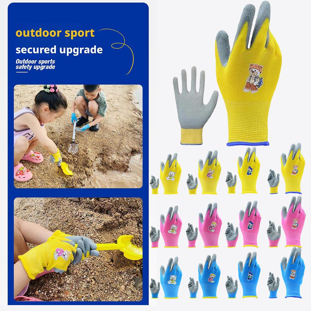 Leather Work For Kids - Kids Gardening Gloves Durable Waterproof Non-Slip