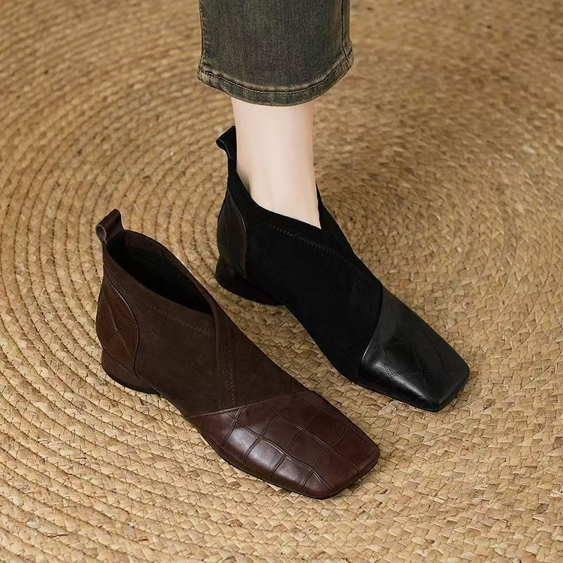 Leatherwork In French - French Soft Leather Booties Women's Block