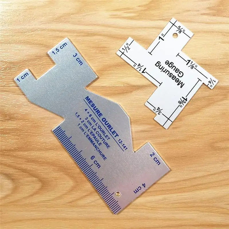 Leatherwork Ruler - Fabric Marker Tailor Chalk and Metal
