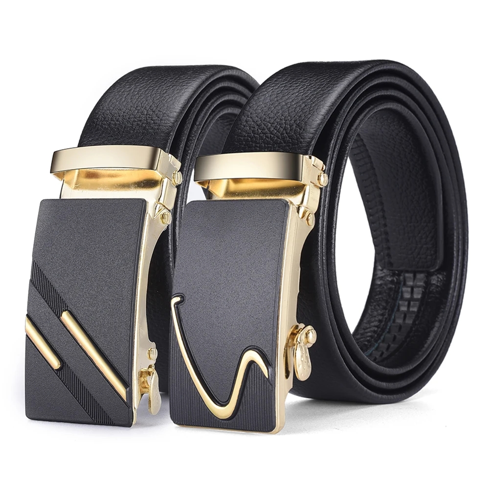 Leather Work Jeans - Fashion Business Men's Belt Genuine Luxury