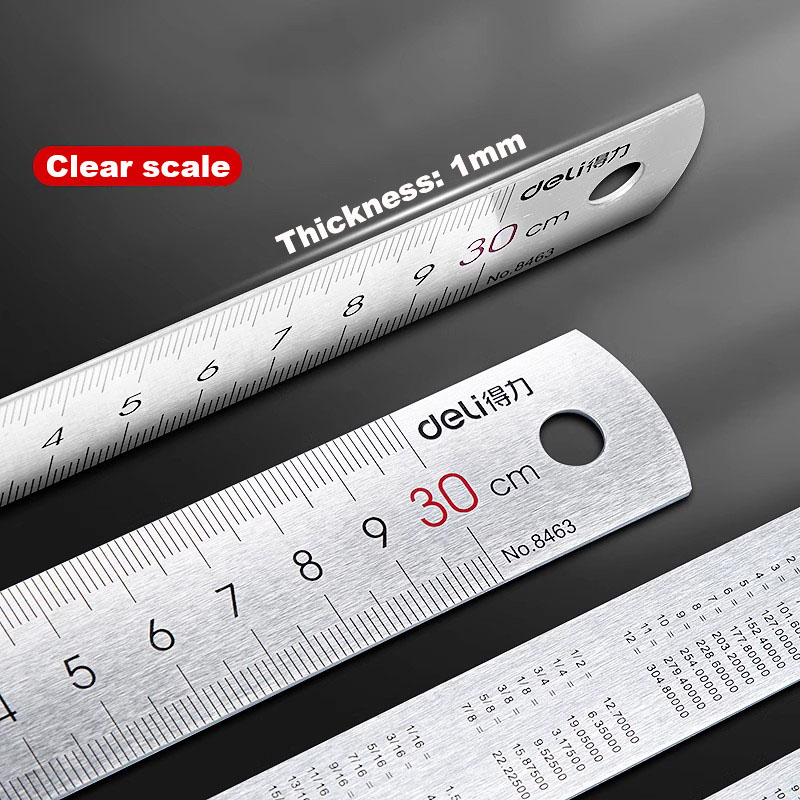 Deli Stainless Steel Ruler 15/ - Leatherwork Ruler บทวิจารณ์และราคา