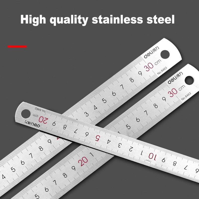 Deli Stainless Steel Ruler 15/ - Leatherwork Ruler บทวิจารณ์และราคา