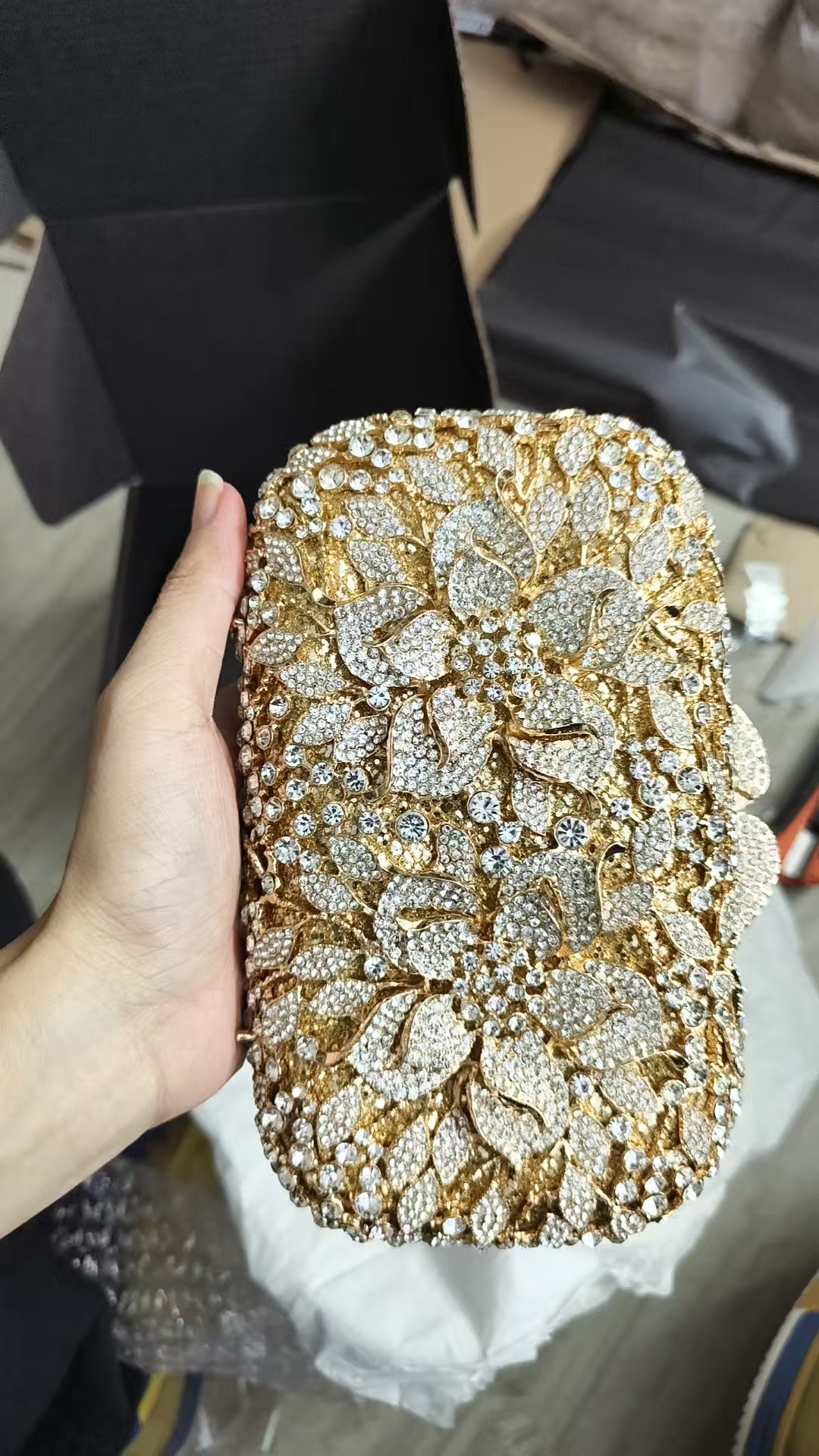 New Rhinestone Clutch Purse Wo - Leatherwork Wallet บทวิจารณ์และราคา