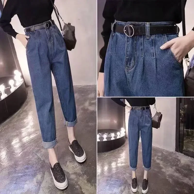 Women's Belt Round Buckle Belt - Leather Work Jeans บทวิจารณ์และราคา