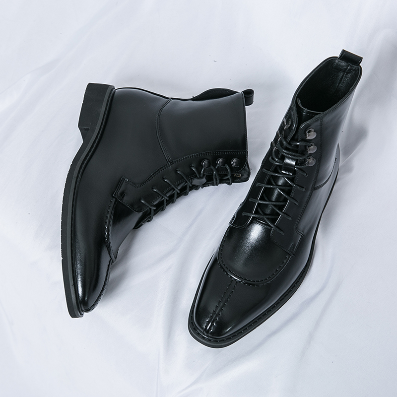 2026 New Men's Pointed Brown B - Leather Work Boots บทวิจารณ์และราคา
