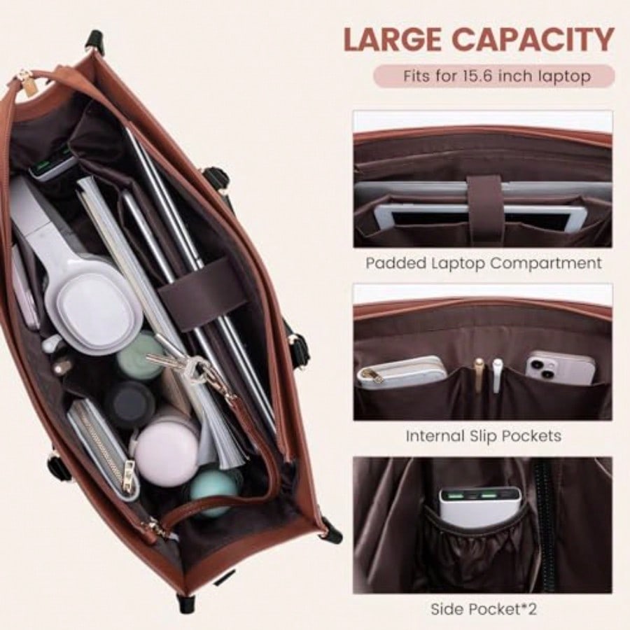 Laptop Bag For Women 15.6 Lnch - Leatherworking Classic บทวิจารณ์และราคา