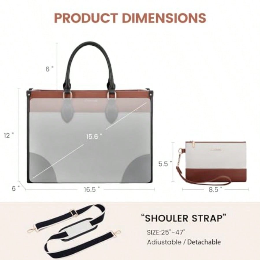 Laptop Bag For Women 15.6 Lnch - Leatherworking Classic บทวิจารณ์และราคา
