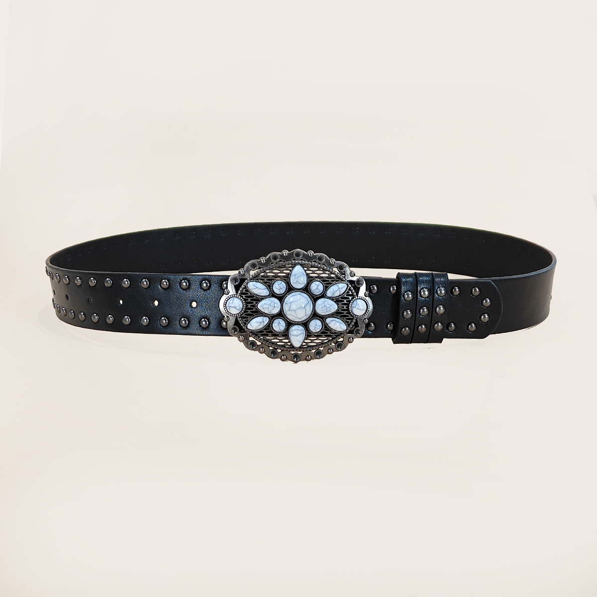 Men and women's casual Punk Ri - Leather Work Jeans บทวิจารณ์และราคา