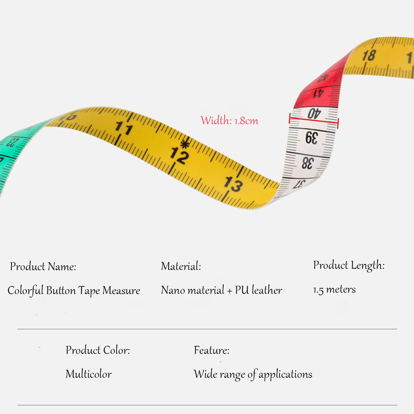 Colorful 1.5M Dual Scale Soft  - Leatherwork Ruler บทวิจารณ์และราคา