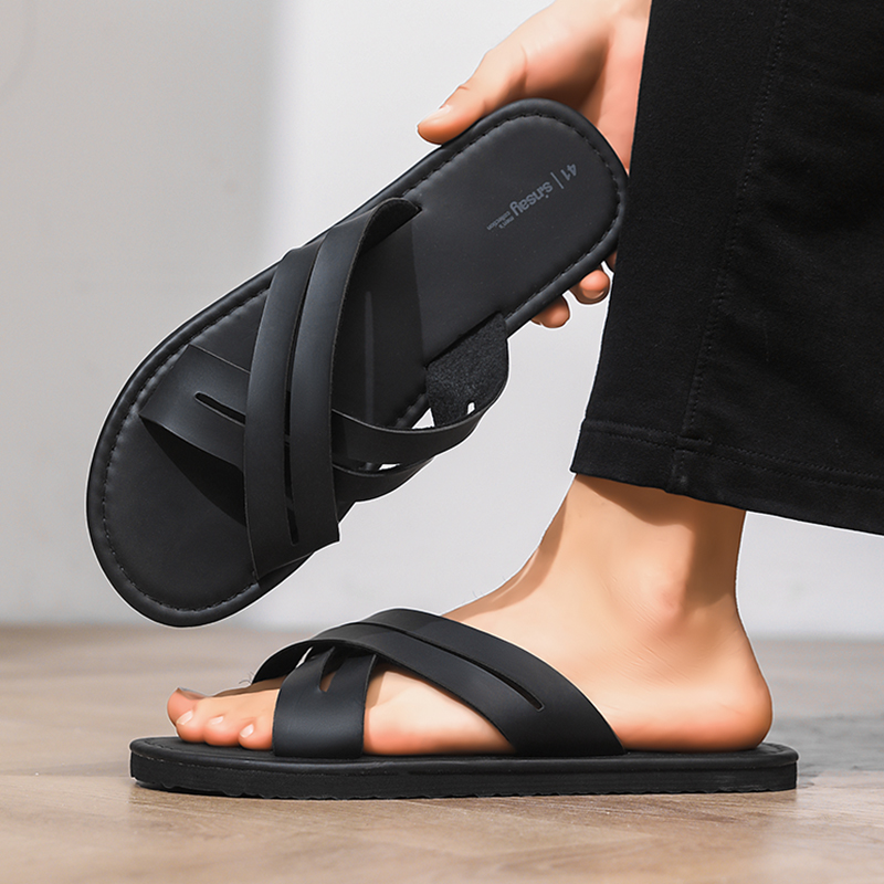 Men's Flat Bottom Sandals Casu - Leather Work Flats บทวิจารณ์และราคา