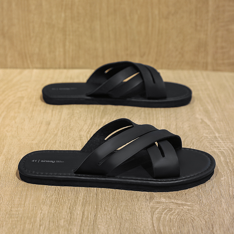 Men's Flat Bottom Sandals Casu - Leather Work Flats บทวิจารณ์และราคา