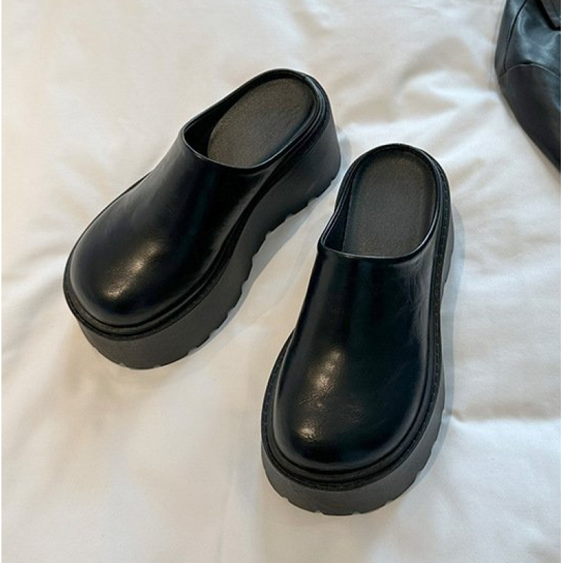 2026New women's thick-soled mu - Leather Work Flats บทวิจารณ์และราคา