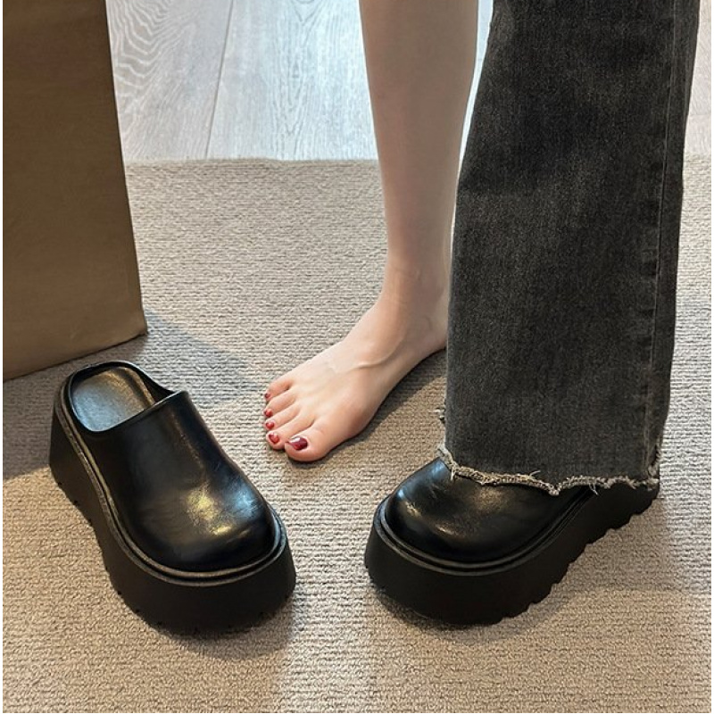 2026New women's thick-soled mu - Leather Work Flats บทวิจารณ์และราคา