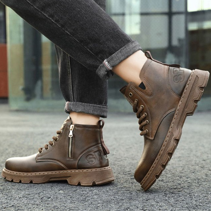 ​Men’s 2025 Winter New Arrival - Leather Work Boots บทวิจารณ์และราคา
