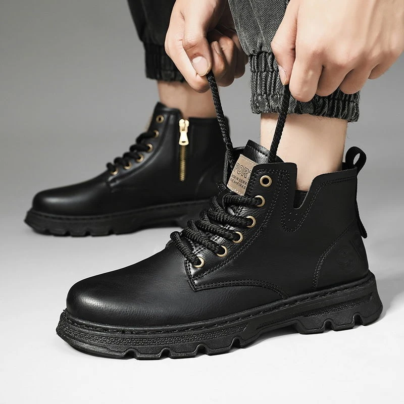 ​Men’s 2025 Winter New Arrival - Leather Work Boots บทวิจารณ์และราคา