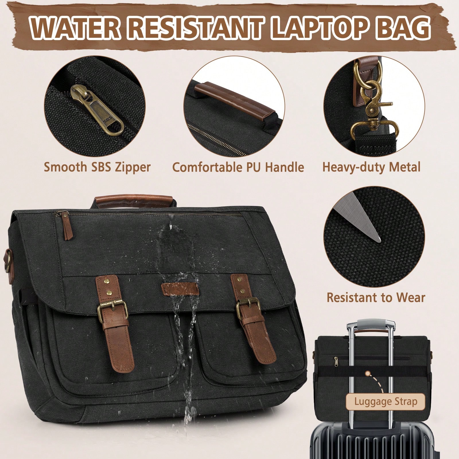 Vintage Men's Messenger Bag, 1 - Leatherworking Classic บทวิจารณ์และราคา