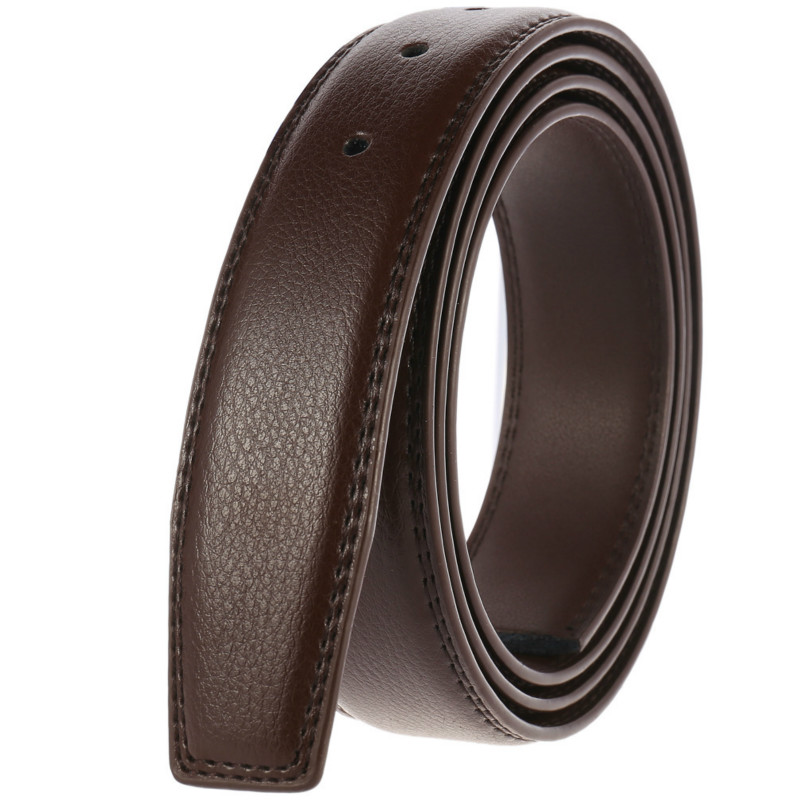 Luxury Men Belts Solid Genuine - Leather Work Jeans บทวิจารณ์และราคา
