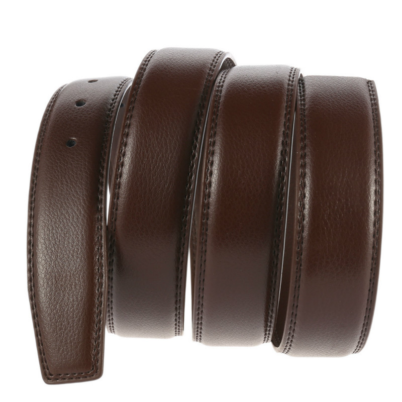 Luxury Men Belts Solid Genuine - Leather Work Jeans บทวิจารณ์และราคา