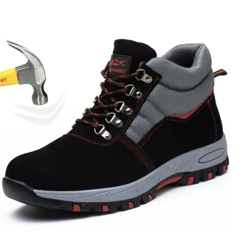 High Quality Men Safety Boots  - Leather Work Boots บทวิจารณ์และราคา