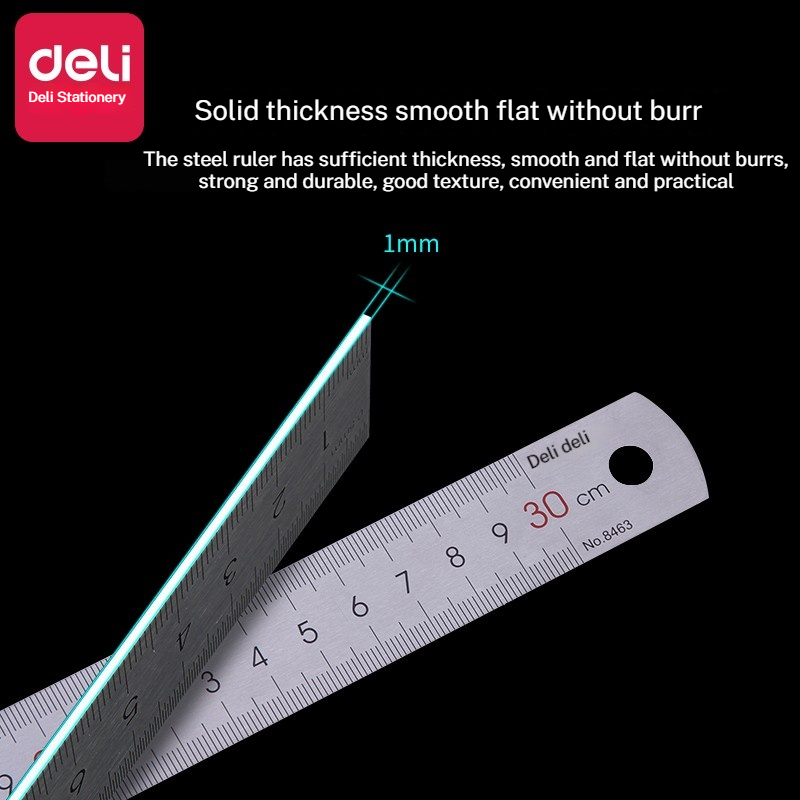 Deli Stainless Steel Ruler for - Leatherwork Ruler บทวิจารณ์และราคา