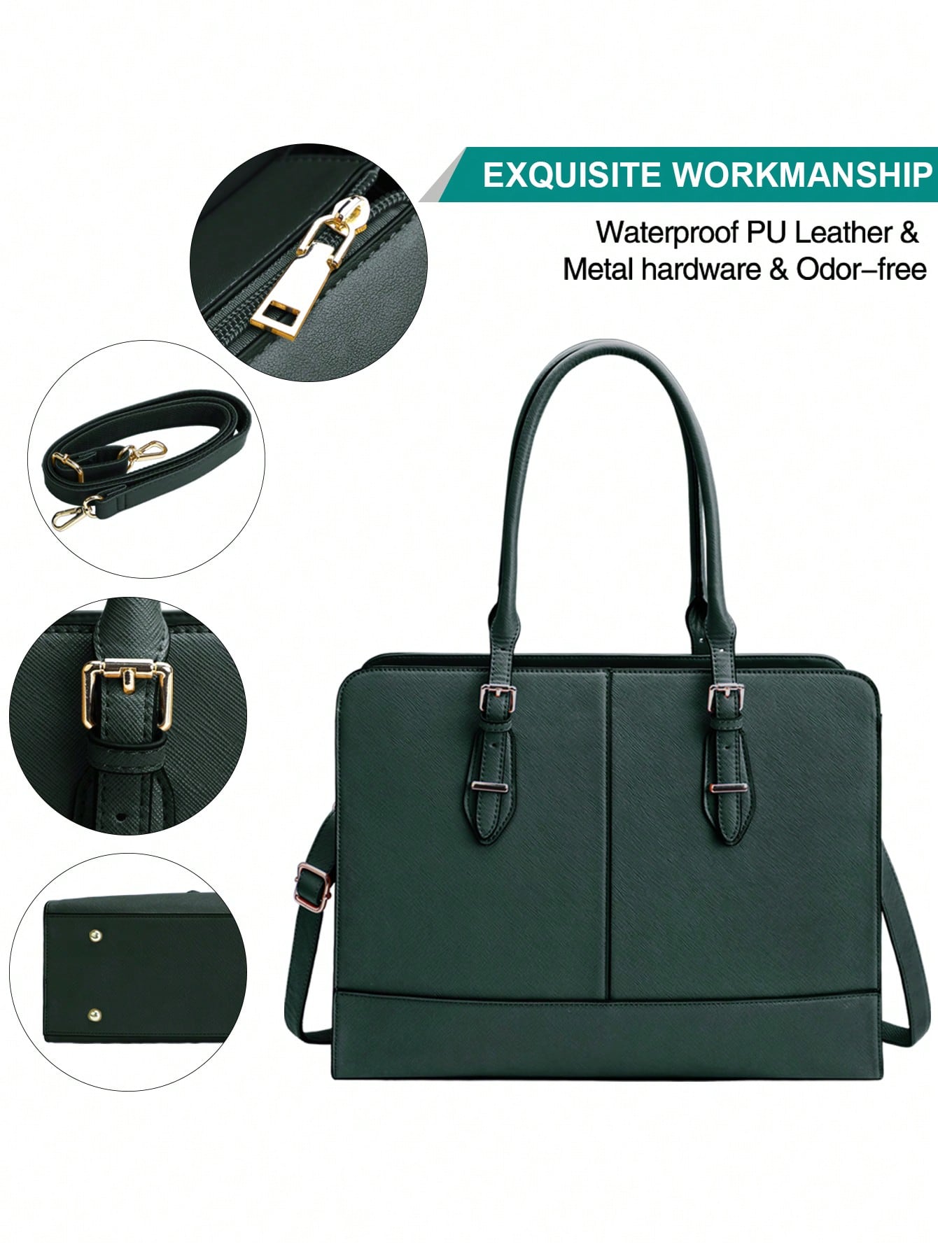 15.6 Inch Leather Laptop Tote  - Leatherworking Classic บทวิจารณ์และราคา