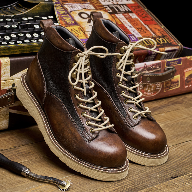 Men's Short Toe Work Boots, Am - Leather Work Boots บทวิจารณ์และราคา