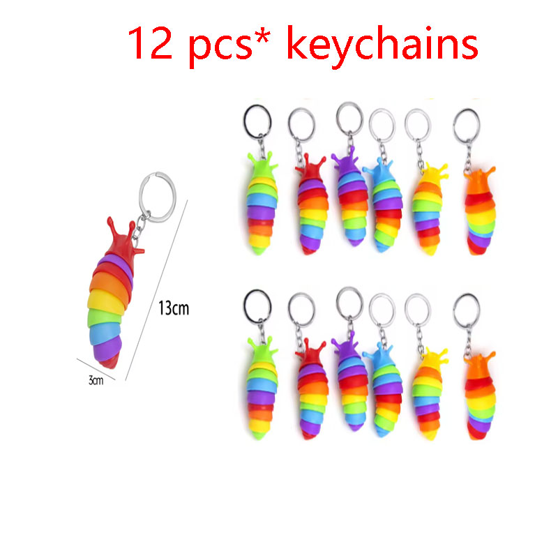 12Pcs Rainbow Slug Caterpillar - Leatherwork Ruler บทวิจารณ์และราคา