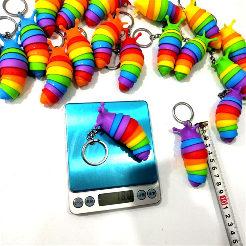 12Pcs Rainbow Slug Caterpillar - Leatherwork Ruler บทวิจารณ์และราคา