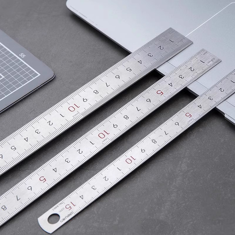 DELI Stainless Steel Ruler 10/ - Leatherwork Ruler บทวิจารณ์และราคา