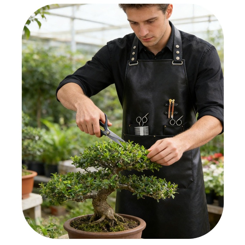 PU Soft Leather Apron Barber's - Leatherwork Apron บทวิจารณ์และราคา