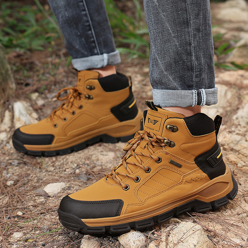 New Autumn Men's Boots Fashion - Leather Work Boots บทวิจารณ์และราคา