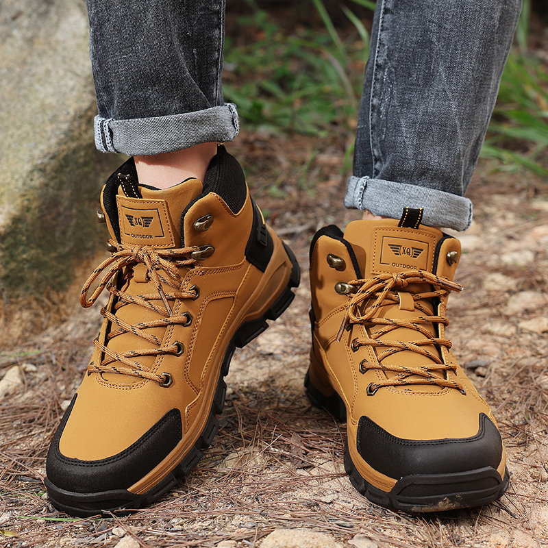 New Autumn Men's Boots Fashion - Leather Work Boots บทวิจารณ์และราคา