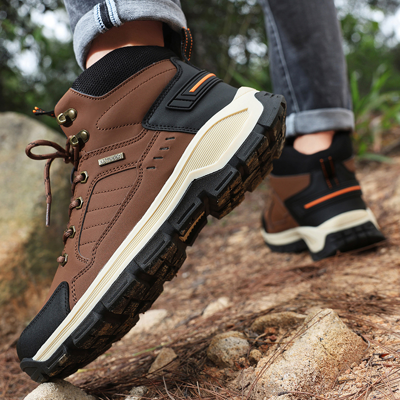 New Autumn Men's Boots Fashion - Leather Work Boots บทวิจารณ์และราคา