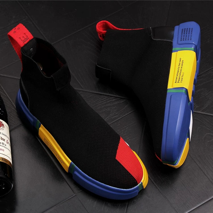 2026 New Men's Black Sock Snea - Leather Work Boots บทวิจารณ์และราคา