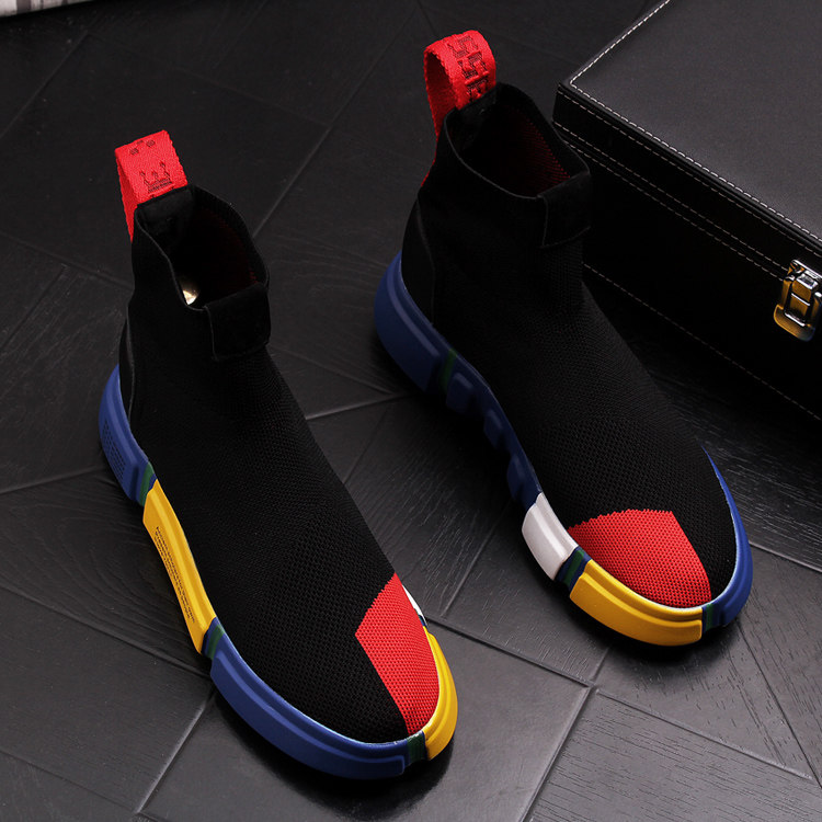 2026 New Men's Black Sock Snea - Leather Work Boots บทวิจารณ์และราคา