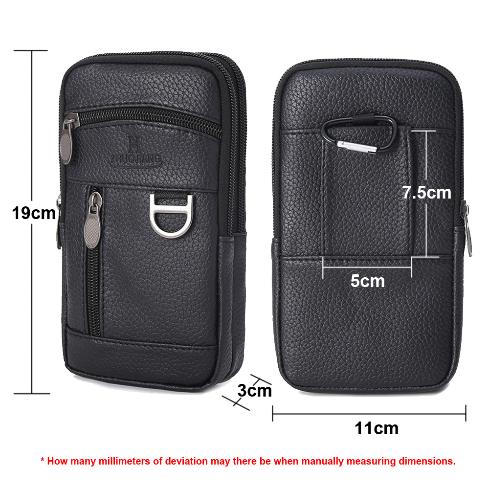 Men Waist Bag Mobile Phone Bag - Leatherwork Wallet บทวิจารณ์และราคา