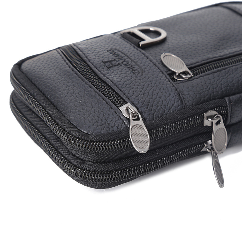 Men Waist Bag Mobile Phone Bag - Leatherwork Wallet บทวิจารณ์และราคา
