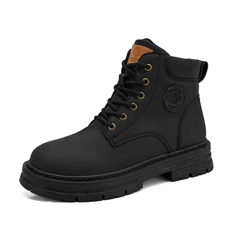 Men's High Top Boots Outdoor W - Leather Work Boots บทวิจารณ์และราคา