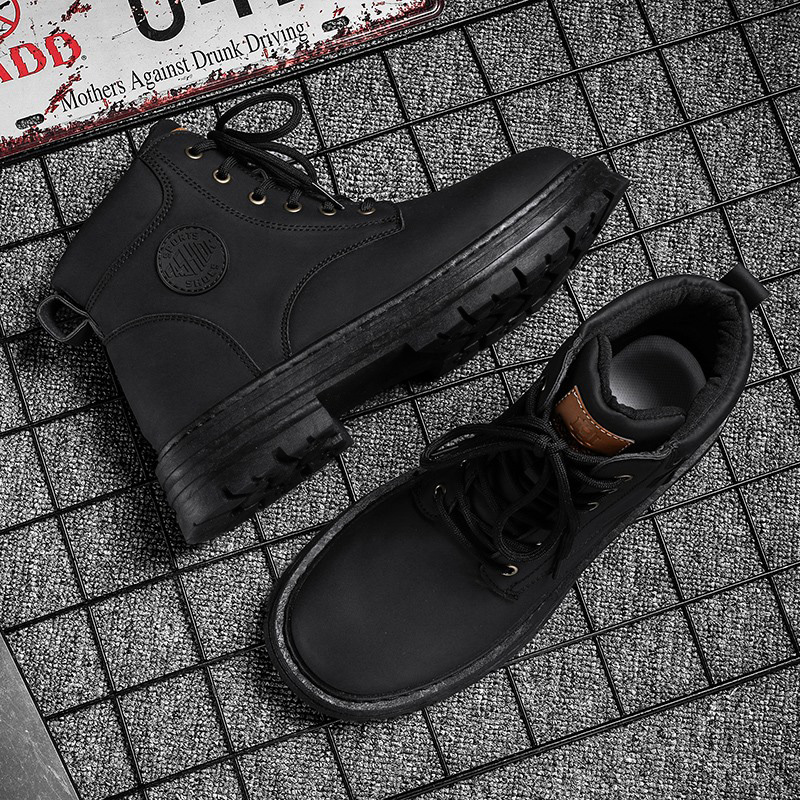Men's High Top Boots Outdoor W - Leather Work Boots บทวิจารณ์และราคา