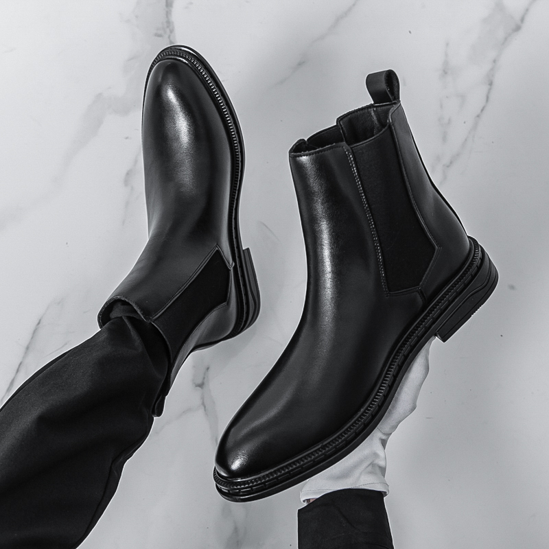 British Style Chelsea Men's Bo - Leather Work Flats บทวิจารณ์และราคา