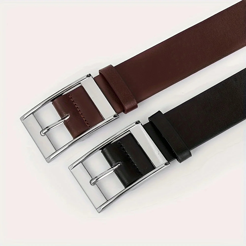 New Luxury Belt for Men PU Lea - Leather Work Jeans บทวิจารณ์และราคา