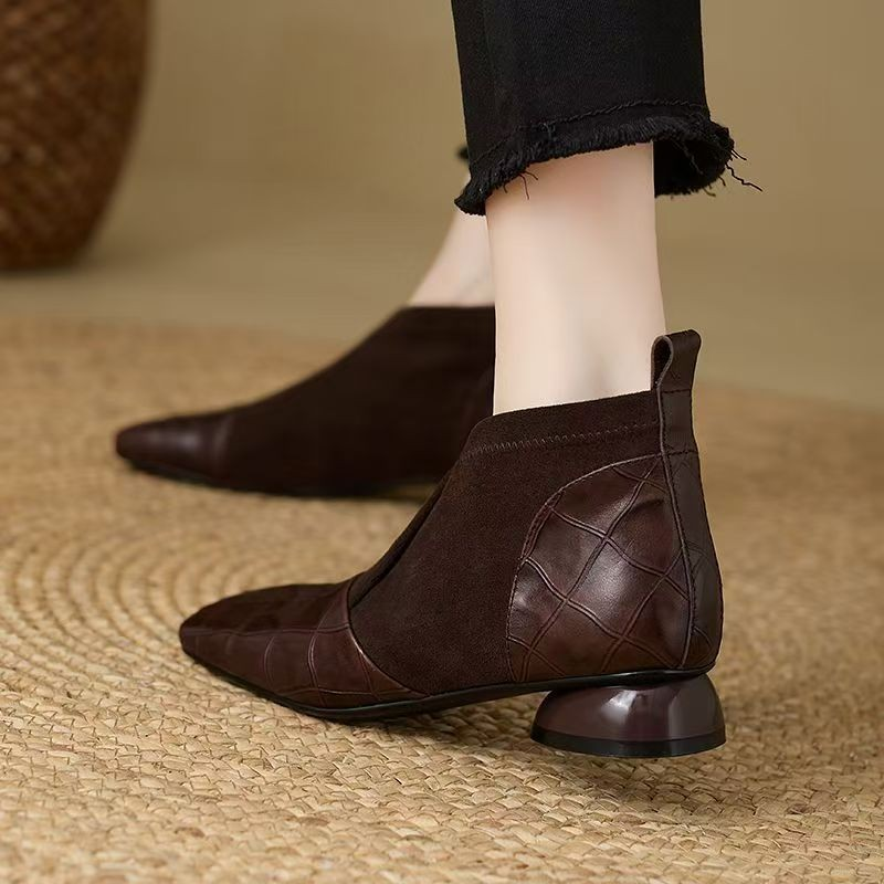 French Soft Leather Booties Wo - Leatherwork In French บทวิจารณ์และราคา