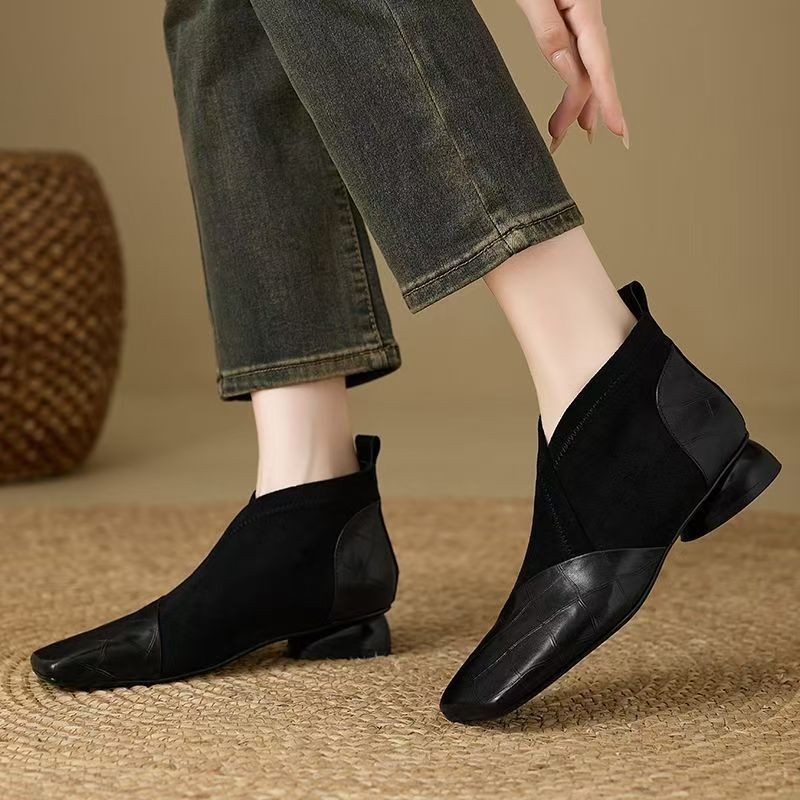 French Soft Leather Booties Wo - Leatherwork In French บทวิจารณ์และราคา
