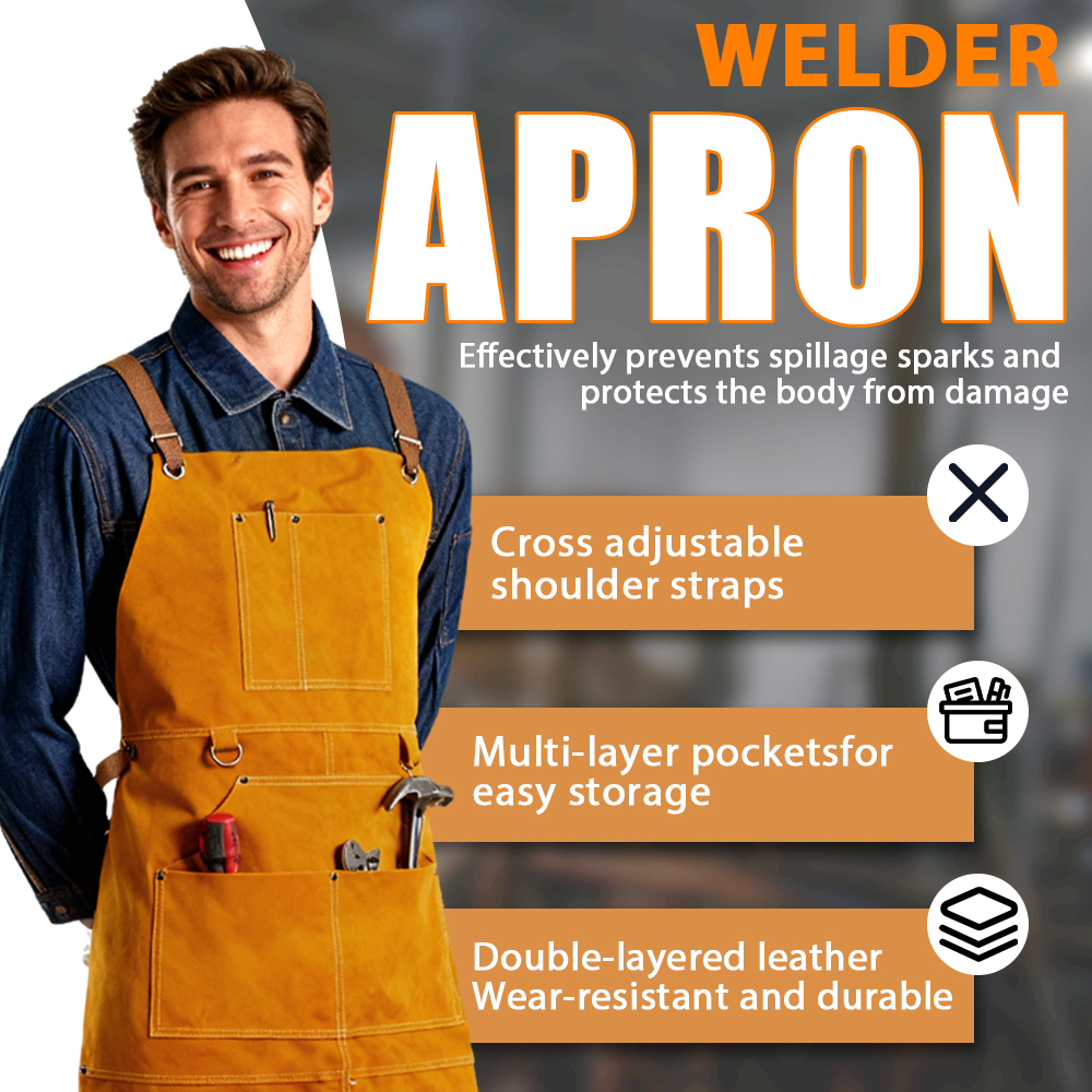 Oxhide Leather Welding Apron C - Leatherwork Apron บทวิจารณ์และราคา
