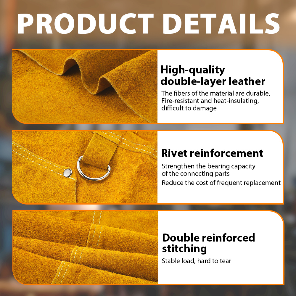 Oxhide Leather Welding Apron C - Leatherwork Apron บทวิจารณ์และราคา