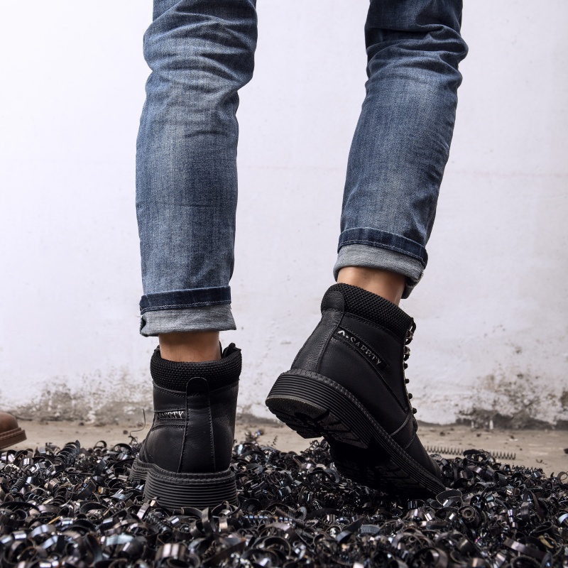 Men Boots Outdoor Leather Ankl - Leatherworking Classic บทวิจารณ์และราคา