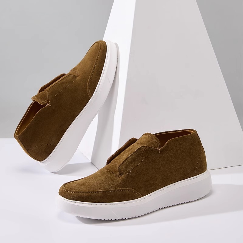 Men Skate Shoes Genuine Leathe - Leather Work Boots บทวิจารณ์และราคา