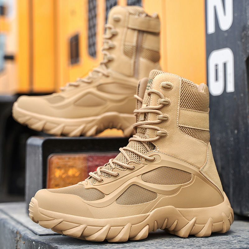 Men Shoes Tactical Boots Speci - Leather Work Boots บทวิจารณ์และราคา