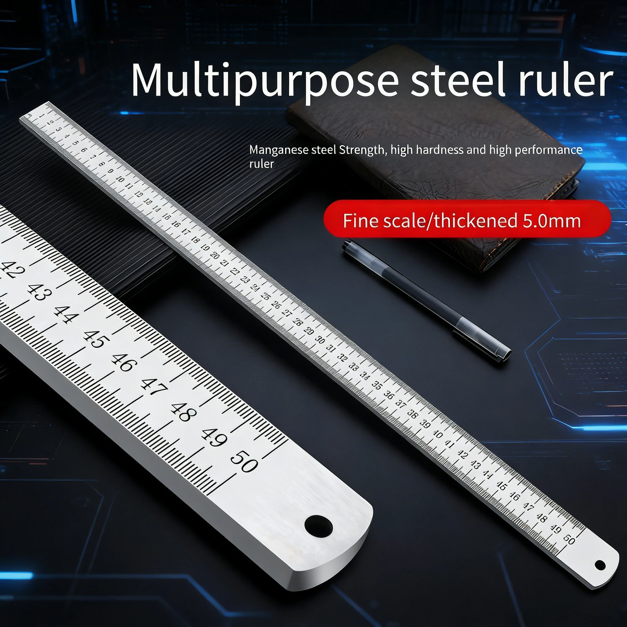 5mm Thick Stainless Steel Rule - Leatherwork Ruler บทวิจารณ์และราคา