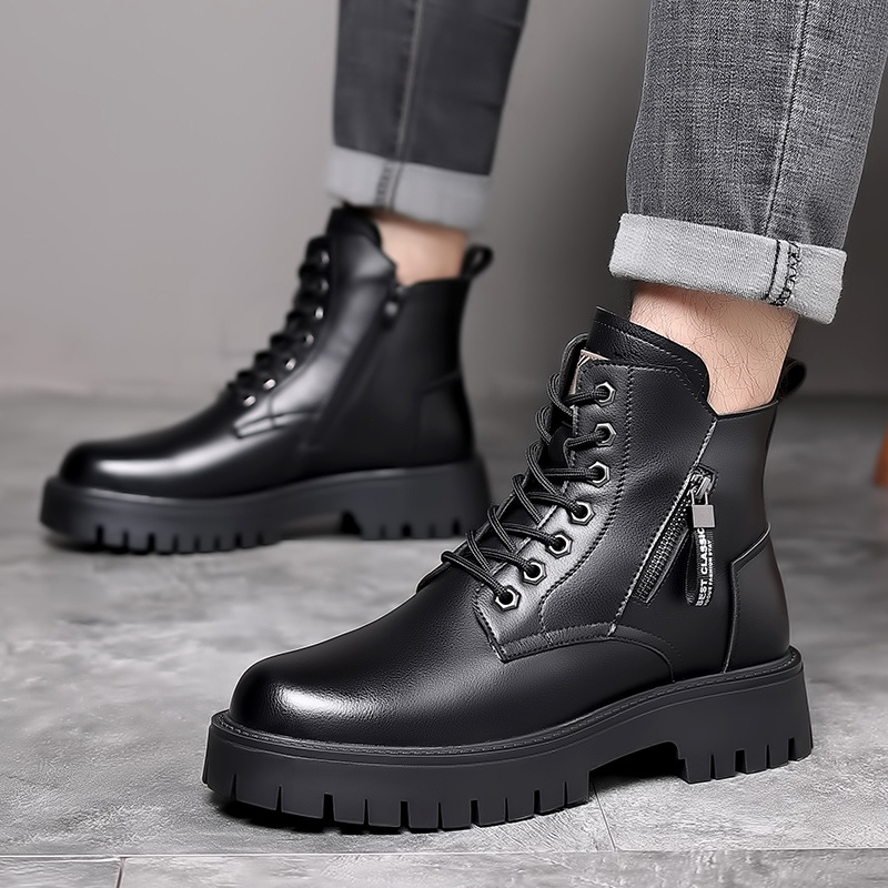 Men Classic Genuine Leather Bo - Leather Work Boots บทวิจารณ์และราคา